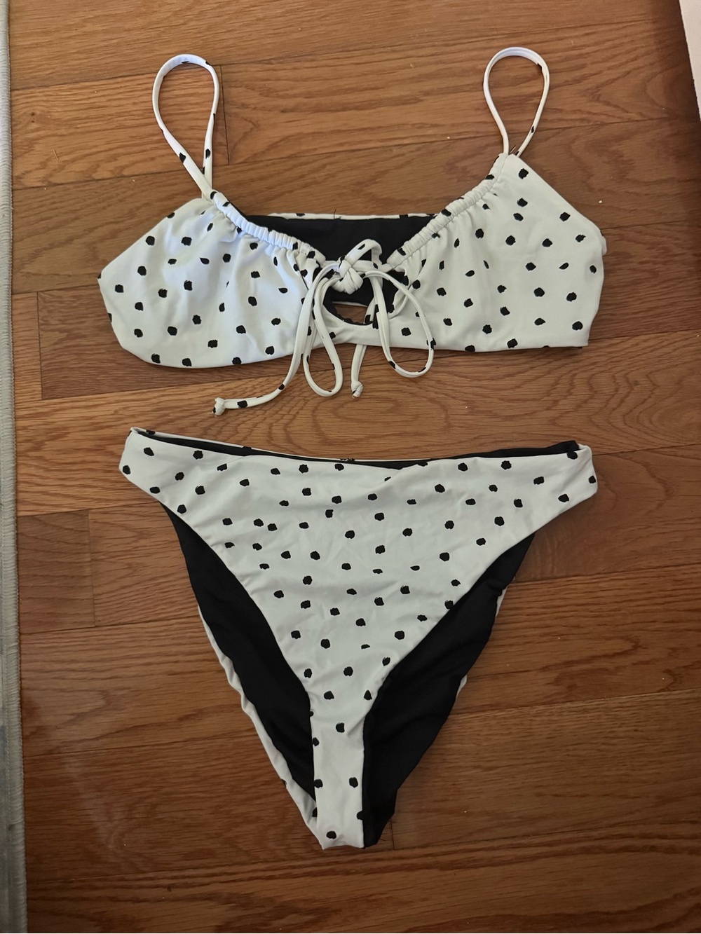 2/$25 Dippin' Daisy’s Polka Dot Reversible Bikini Set
